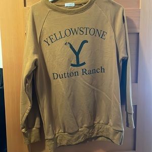 Crewneck - mustard brown - M - Yellowstone Dutton Ranch
